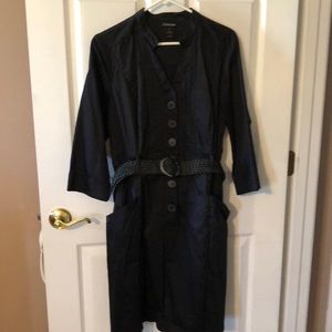 Lane Bryant Black cotton dress with braided belt